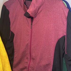 Women's Pink and Black Zip-Up Hoodie